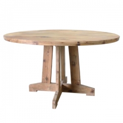 Okrągły stół z drewna tekowego - HK Living