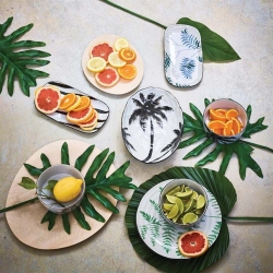 Porcelanowa misa bambus z serii "Dżungla" - HK Living