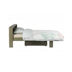Łóżko + szuflada DERK zielony leśny - Woood