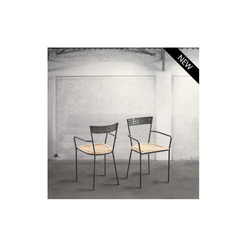 Krzesło metalowe - juta DB002259