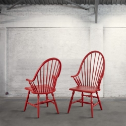 Krzesło bukowe - czerwone DB004072
