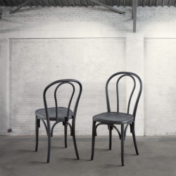 Krzesło bukowe, czarne - gięte DB004085