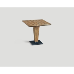 Stół kwadratowy z drewna z recyklingu DB003737