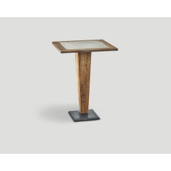 Stół barowy, kwadratowy -  blat z betonową wstawką DB004228