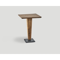 Stół barowy z drewna z recyklingu - kwadratowy blat DB004227
