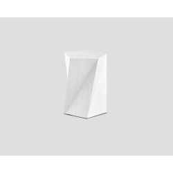 Stolik okazjonalny o geometrycznym kształcie - biały DB004418