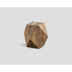 Stolik okazjonalny o geometrycznym kształcie  w kolorze naturalnego drewna DB003979