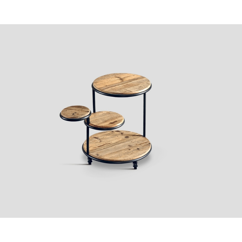 Okrągły stolik okazjonalny - drewniane blaty DB003591