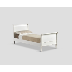 Pojedyńcze łóżko - kolor biały zużyty DB004577