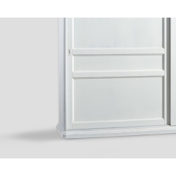 Dwudrzwowa szafa z przesuwnymi drzwiami - biała DB004656