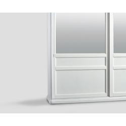 Dwudrzwowa szafa z przesuwnymi drzwiami - biała DB004655