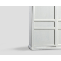 Czterodrzwowa szafa z przesuwnymi drzwiami - biała DB004654