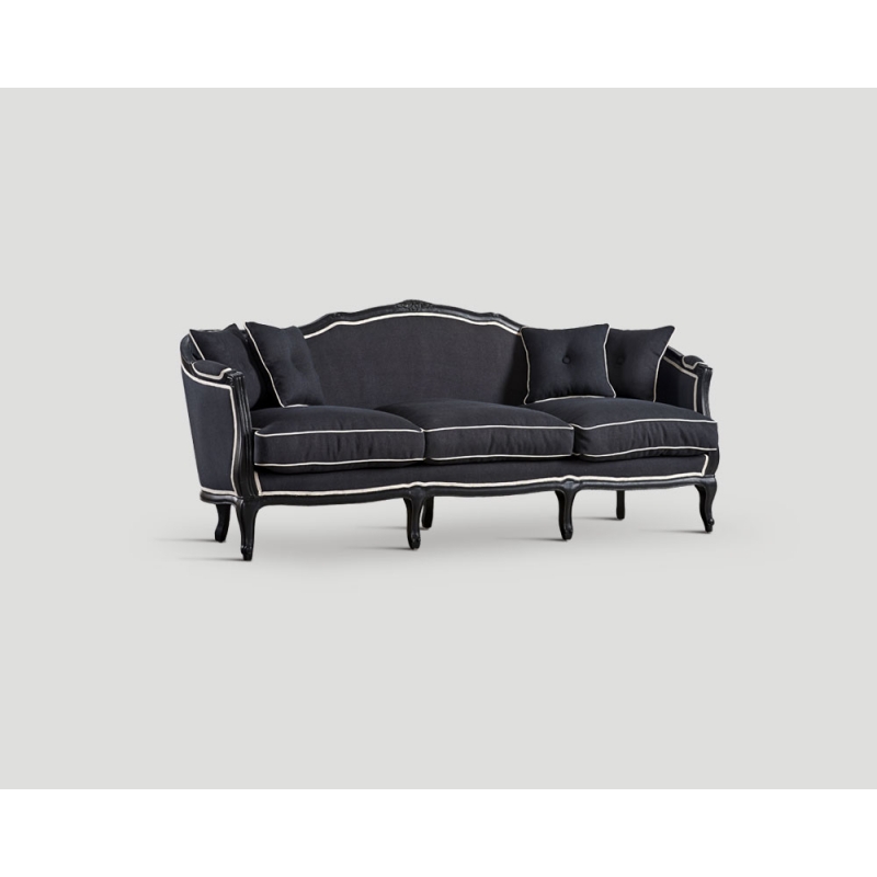 Sofa trzyosobowa - czarna DB004917