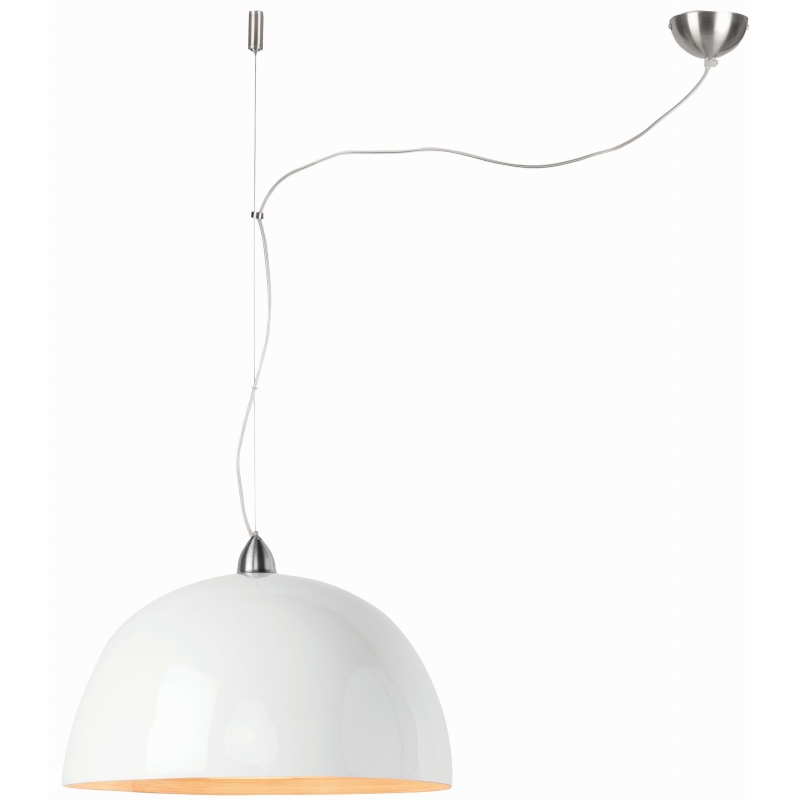 Lampa wisząca HALONG bambus 53x35cm/ 1-abażurowy system, biały