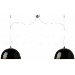Lampa wisząca HALONG bambus 53x35cm/ 2-abażurowy system, czarny