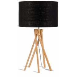 Lampa stołowa KILIMANJARO 5-nożna 34cm/ abażur 32x20cm, lniany czarny
