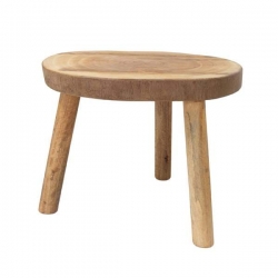 Stolik w kształcie pnia drewna L naturalny